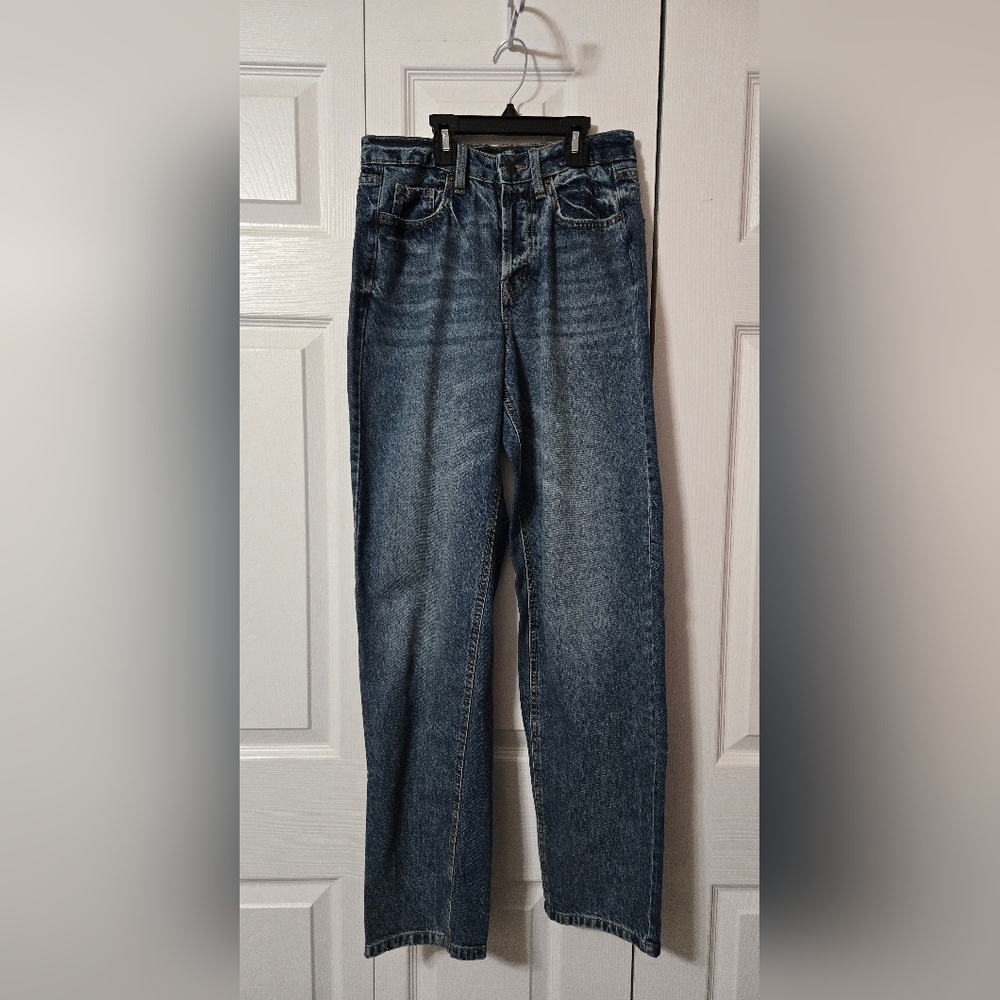 Blue Denim Jeans, High Rise Straight, Size 0, New With Tags